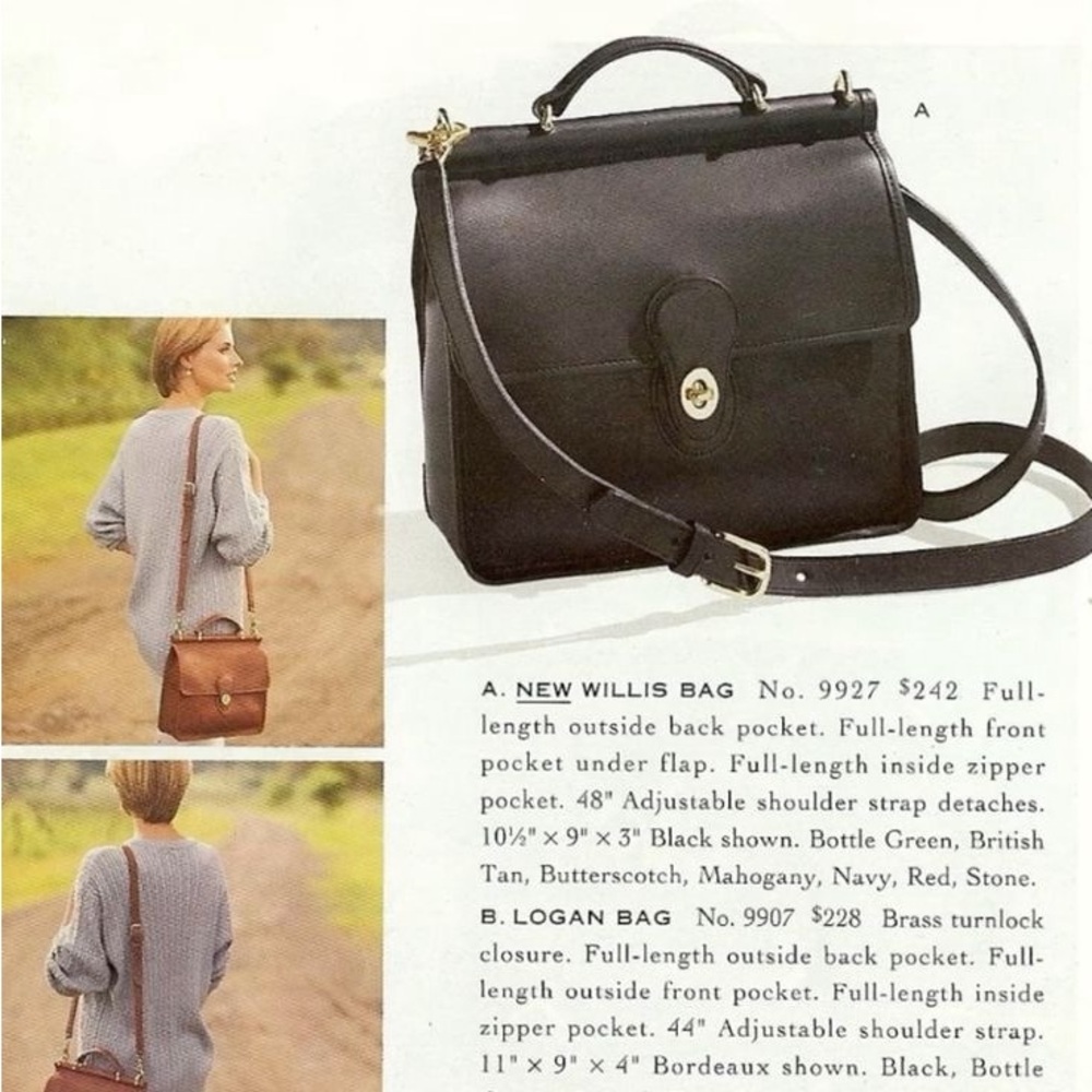 Vintage Coach Black Leather Satchel